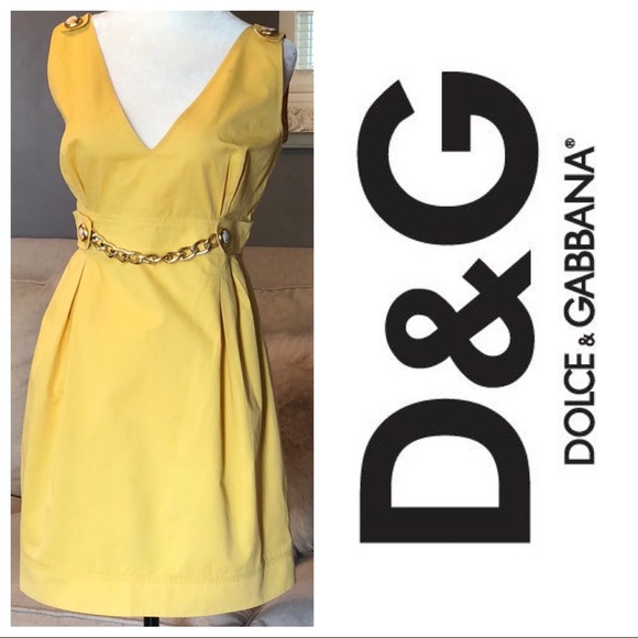 dolce gabbana yellow dress